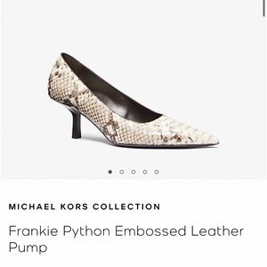 Michael Kors Collection Frankie Python Embossed Leather Pump